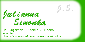 julianna simonka business card